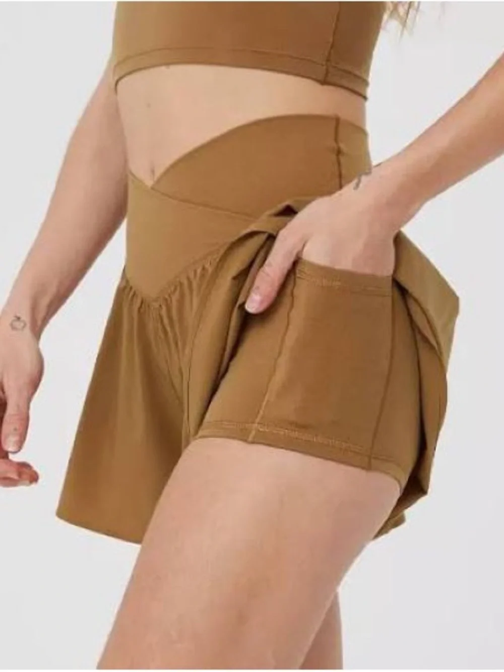 NWT OFFLINE By Aerie Real Me Crossover Flowy Short - Picture 2 of 5